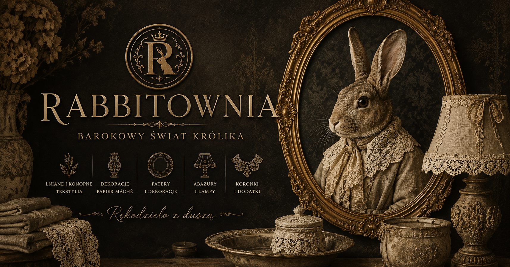 Rabbitownia barokowe atelier dekoracje handmade